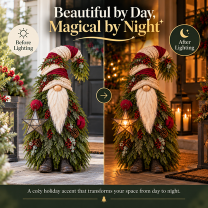 🏠Evergreen Star Gnome™ Lighted Christmas Woodland Decor