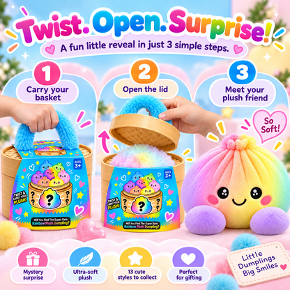 Mystery Dumpling Plush Surprise Basket – 13 Cute Collectible Styles