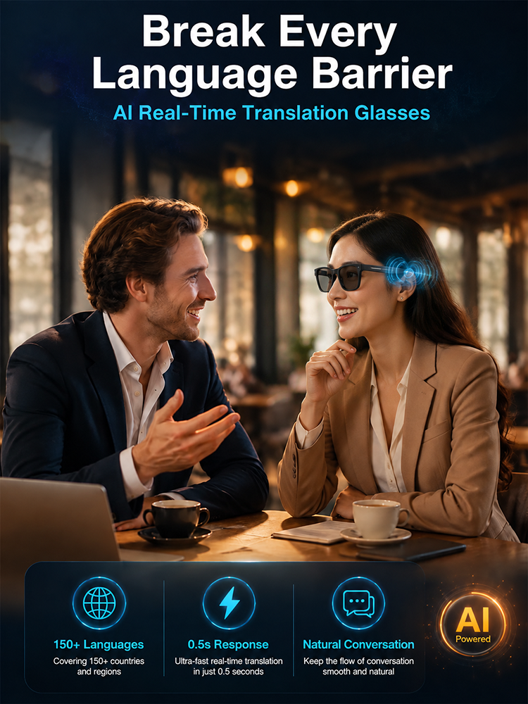 👀👓 AI Smart Glasses: 100% Offline Translation, Zoom & Explore Smarter ✨