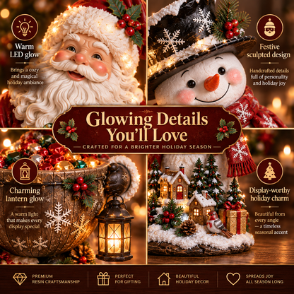 🎄 Lighted Christmas Candy Bowl – 5 Festive Character Styles