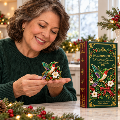 🌸🐦2026 Hummingbird Christmas Garden Advent Calendar – 24-Day Miniature Collectible Surprise Set