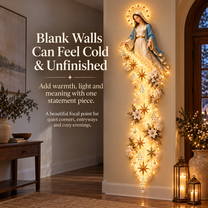 ✨ Blessed Mary Christmas Cloud Trail Wall Light – Faith-Inspired Holiday Decor