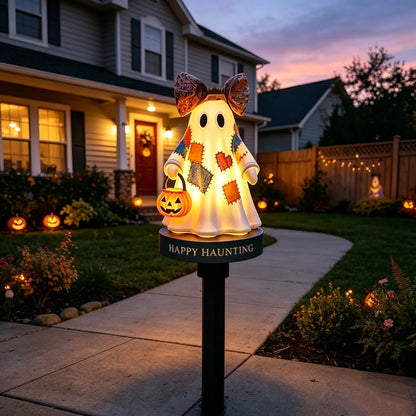 TODAY'S SPECIAL OFFER-50% OFF🎃 Solar Lighted Vintage Patchwork Ghost Garden Light