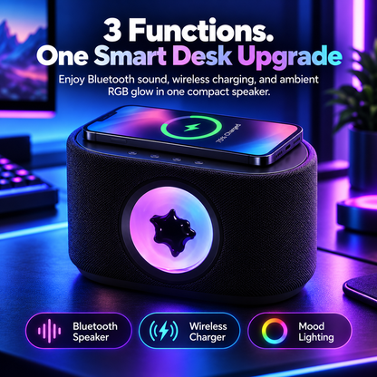 🎵✨ 30W Magnetic Fluid Bluetooth Speaker | Sound-Reactive Ferrofluid Display, RGB Lights & Wireless Charging 🔊⚡