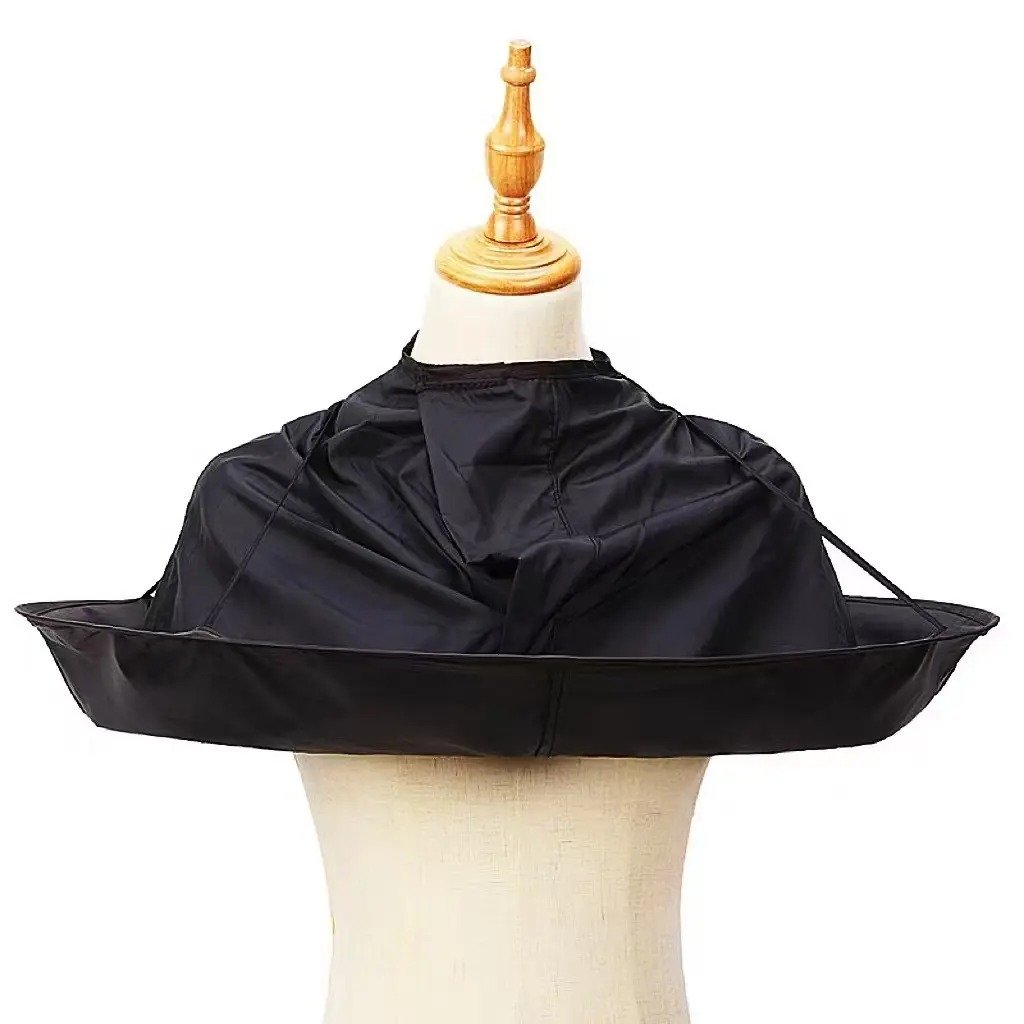 Black foldable hair catcher cape