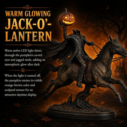 🎃🏇Midnight Chase Headless Horseman Statue(✨Same as the video)