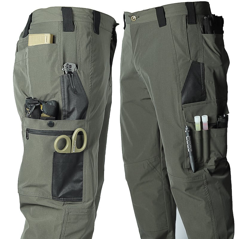 ⚡Hot Sales 49% OFF🔥Men's Solid Color Camouflage Printed Pocket Zipper Waterproof Tactical Work Pants