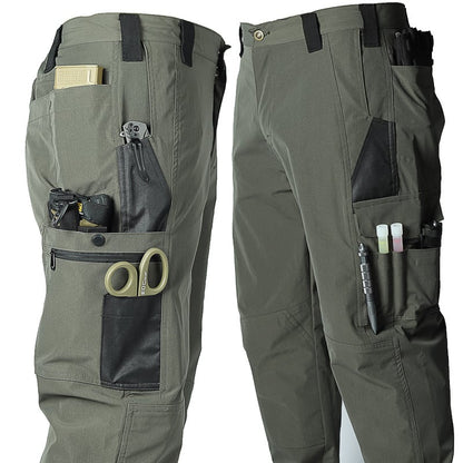 ⚡Hot Sales 49% OFF🔥Men's Solid Color Camouflage Printed Pocket Zipper Waterproof Tactical Work Pants