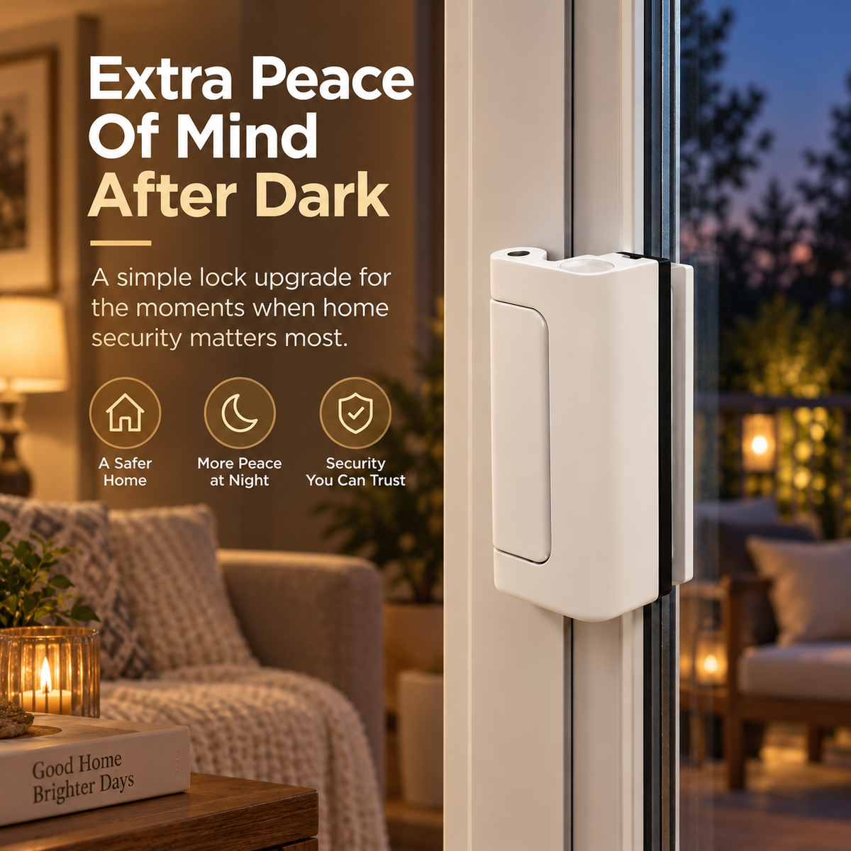 Sliding Door Safety Lock – Quick One-Hand Child & Pet Security Latch
