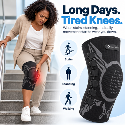 🦵Adjustable Lace-Up Knee Support Sleeve – Breathable Everyday Support