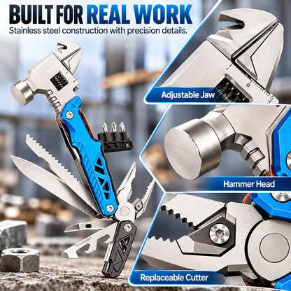 🔧18-in-1 Hammer Multitool – One Tool for Everyday Fixes & Outdoor Adventures