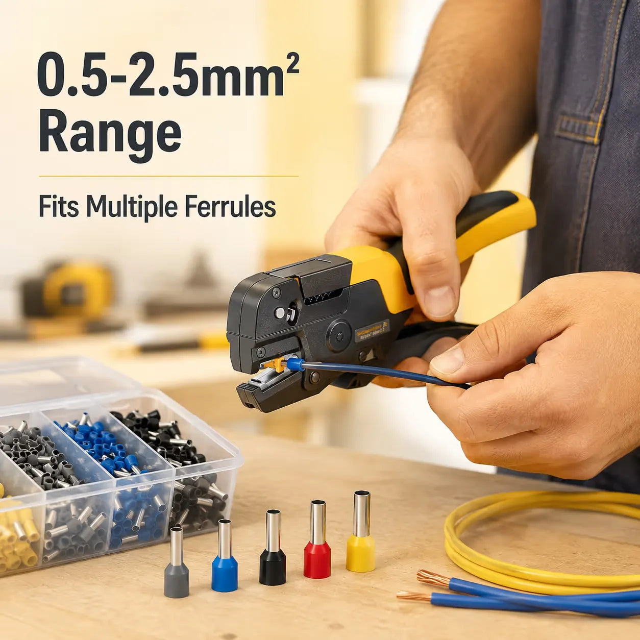 🧰Multi‑Function Wire Ferrule Crimping Pliers