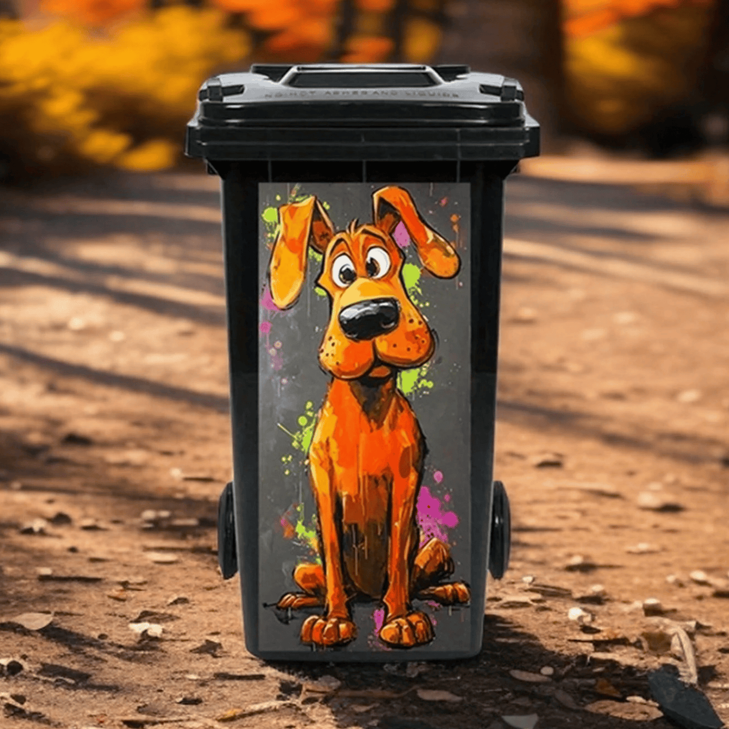 ✨Boring Trash Can? Fixed In Seconds! Creative Trash Can Sticker with Colourful Cartoon