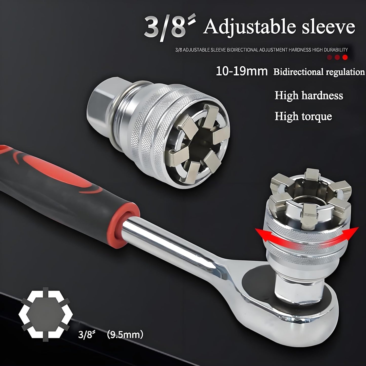 🔥Multi-Function Universal Socket Wrench Tool-Father's Day Gifts