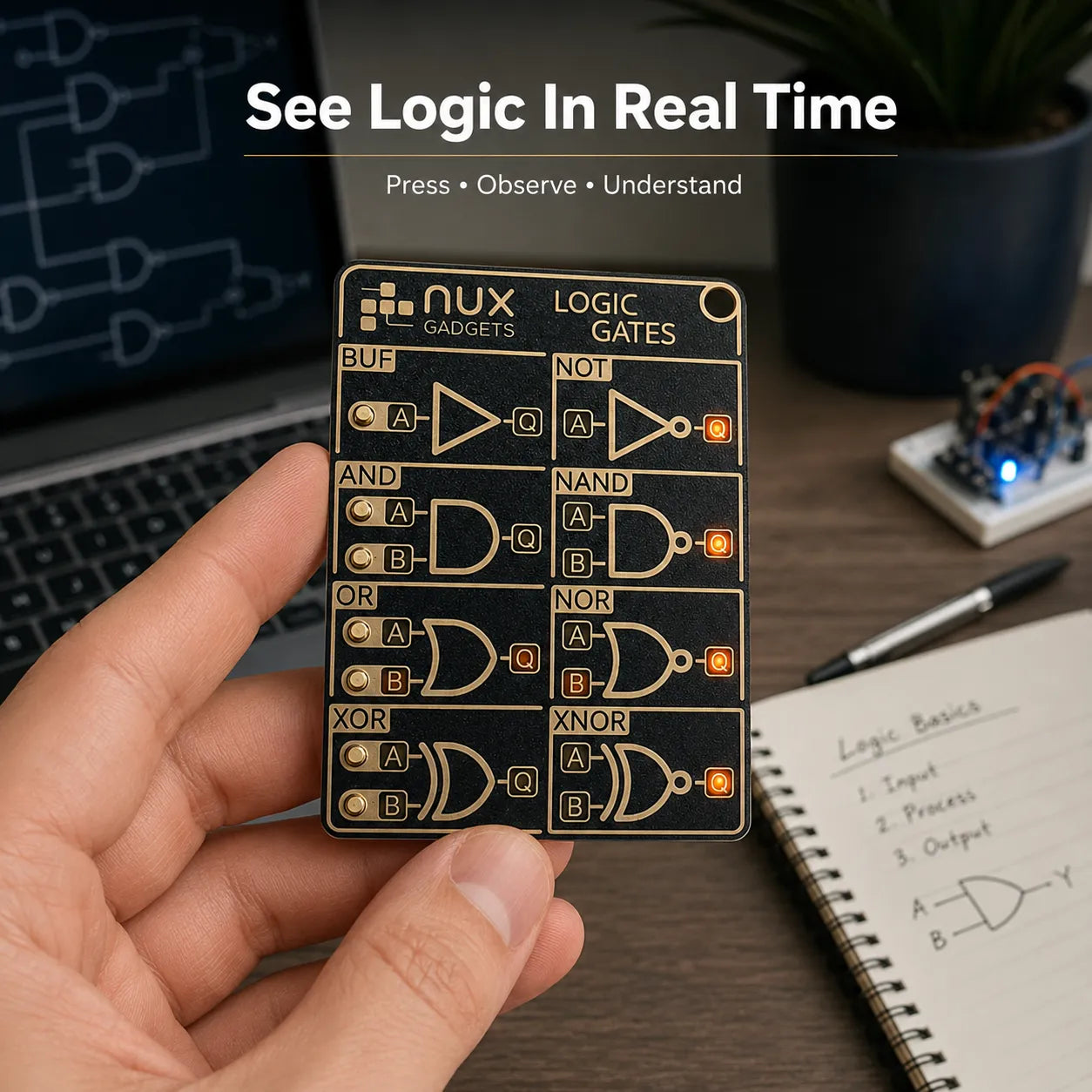 🧠 Interactive Logic Gate Circuit Board — Learn Digital Electronics Through Hands-On Experiments ⚡