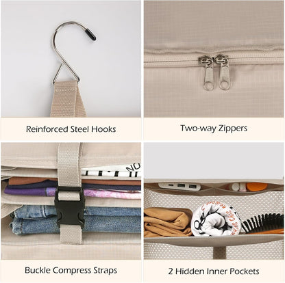Collapsible 4-Tier Hanging Travel Storage Organizer | Your Portable Closet for Home & Trips
