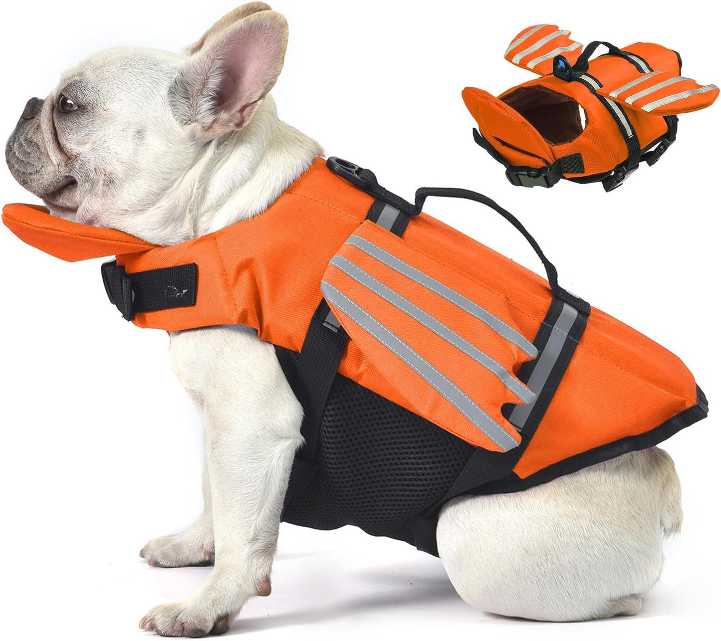 🔥Dog Life Jacket, High Buoyancy Wings Pet Life Vest with Extra Chin Float