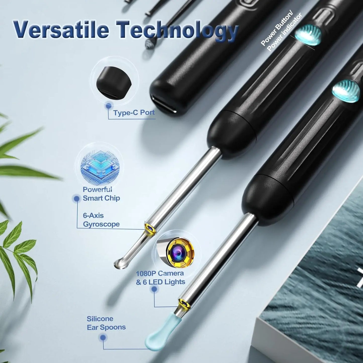 🔍Ear Hygiene Set, HD Visual Earwax Removal Tool with Camera, 1080P HD Camera Ear Cleaner, Compatible with iPhone and Android Phones.