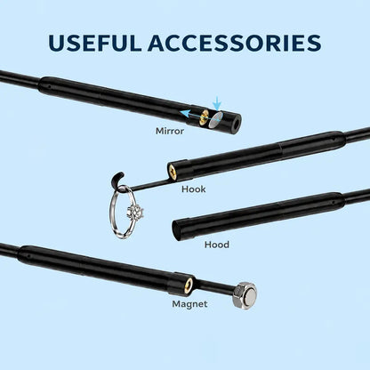 🔍 1920×1440 HD Endoscope Camera – 3.5M Semi-Rigid Cable, 8 Adjustable LED Lights & IP67 Waterproof Probe