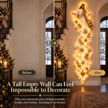 ✨ Christmas Blessing Cloud Trail Wall Light – Faith-Inspired Jesus Holiday Decor