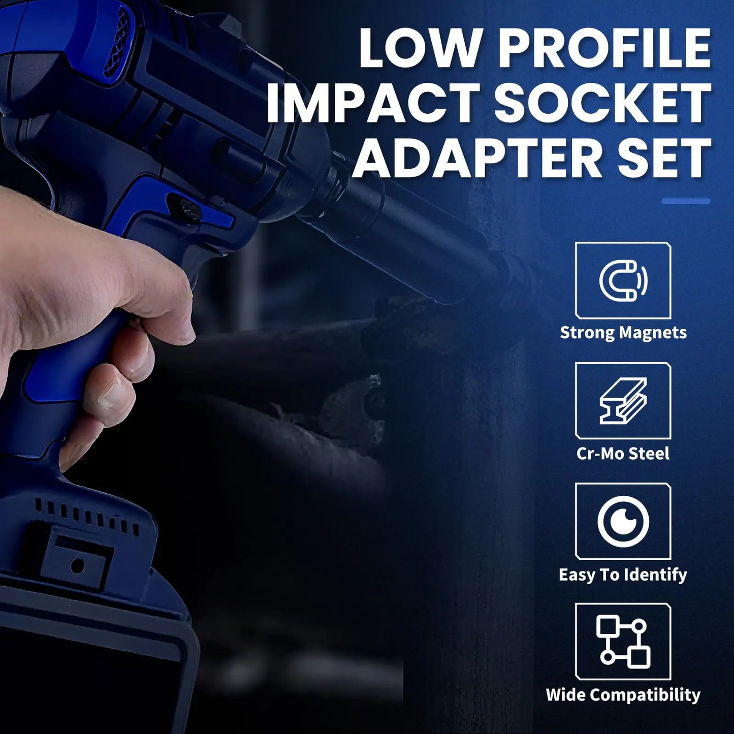 🔥 Heavy-Duty Low Profile Impact Socket Adapter Set | New 2026 Version.