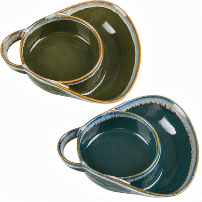 🥣 2-in-1 Anti-Soggy Cereal & Dip Bowl Set – Keep Crunchy & Creamy Separate