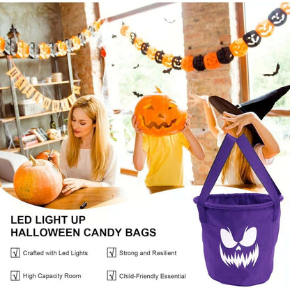 👻 Glow-in-the-Dark Halloween Candy Basket – LED Trick-or-Treat Bag👻