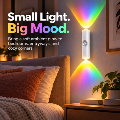 💡😍Rechargeable Motion Sensor Wall Light – Magnetic RGB Up & Down Night Light