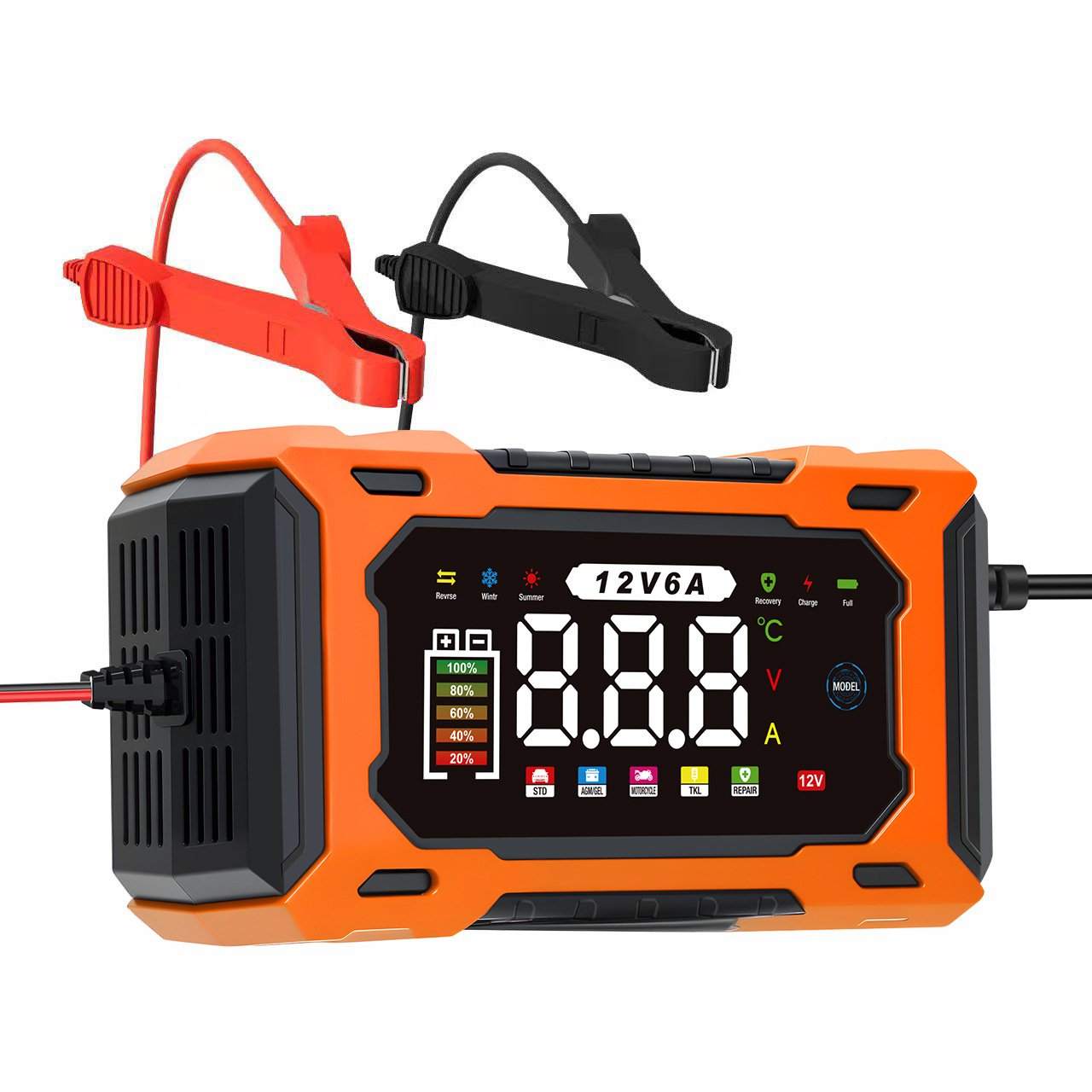🚗12V/24V Smart Battery Charger, Maintainer & Trickle Charger🔋
