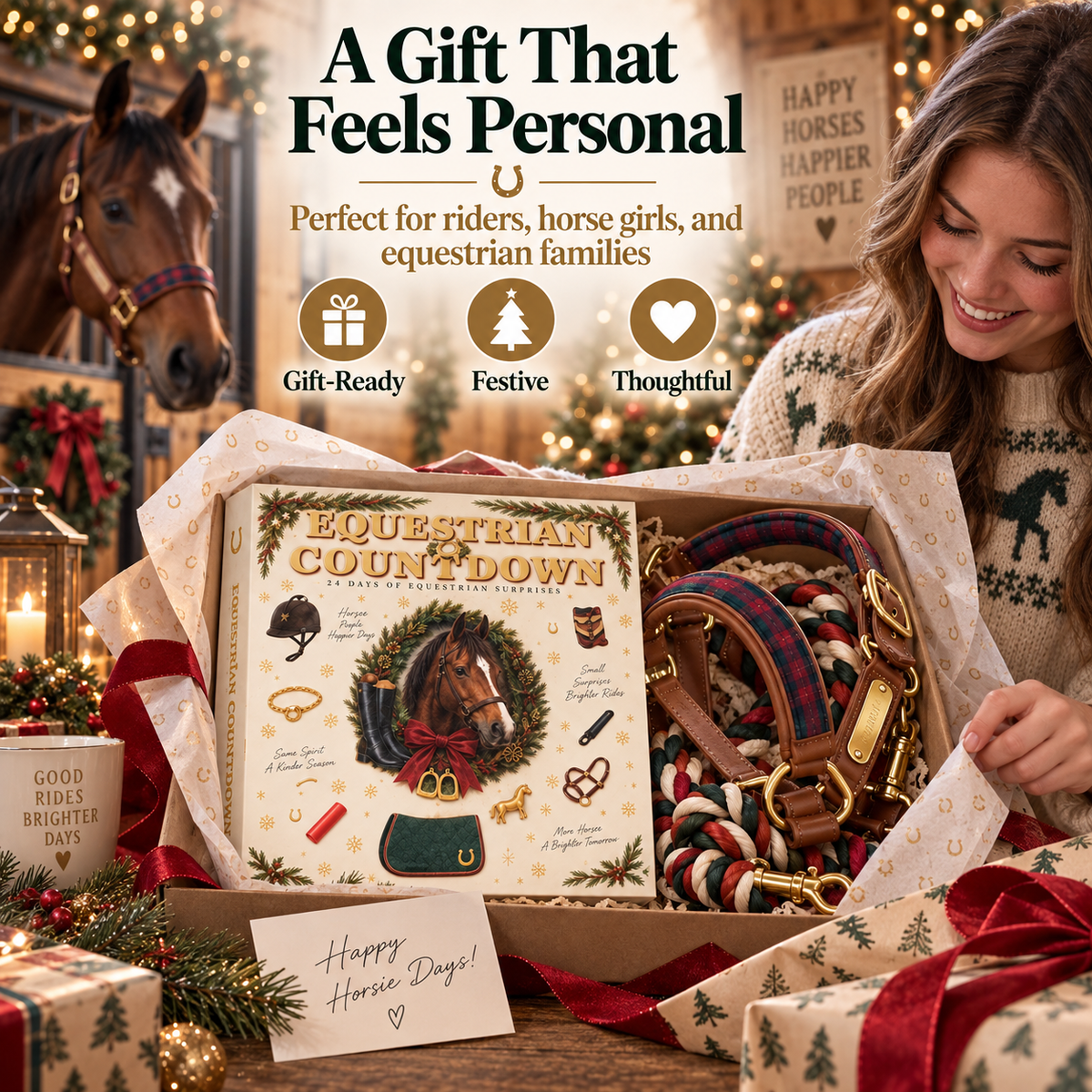 🐎24-Day Equestrian Advent Calendar – Christmas Countdown Gift for Horse Lovers