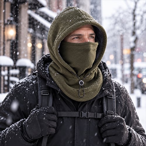 💥Special Price🔥Fleece Double Layer Integrated Mask Hat