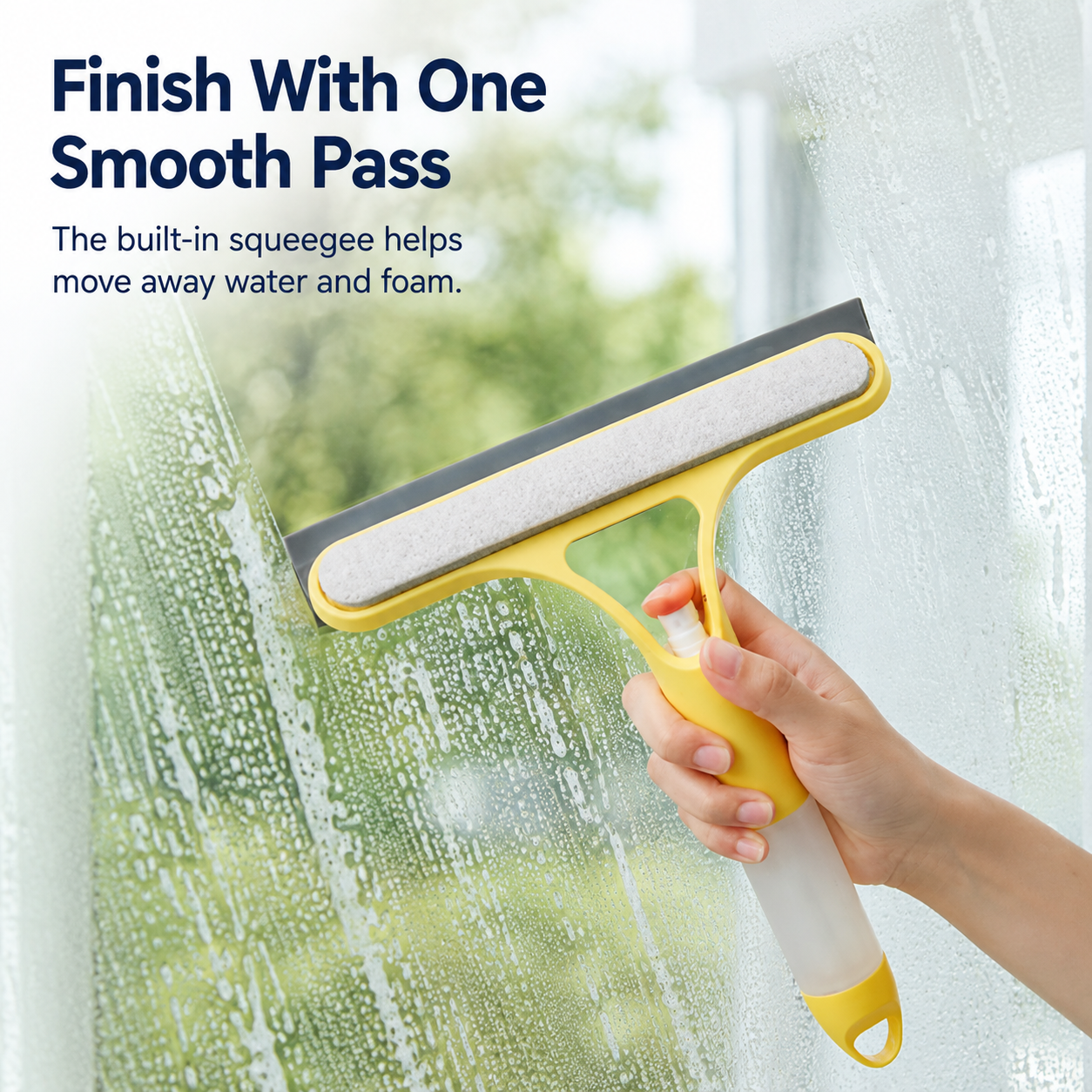 💧3-in-1 Spray Window Cleaning Squeegee
