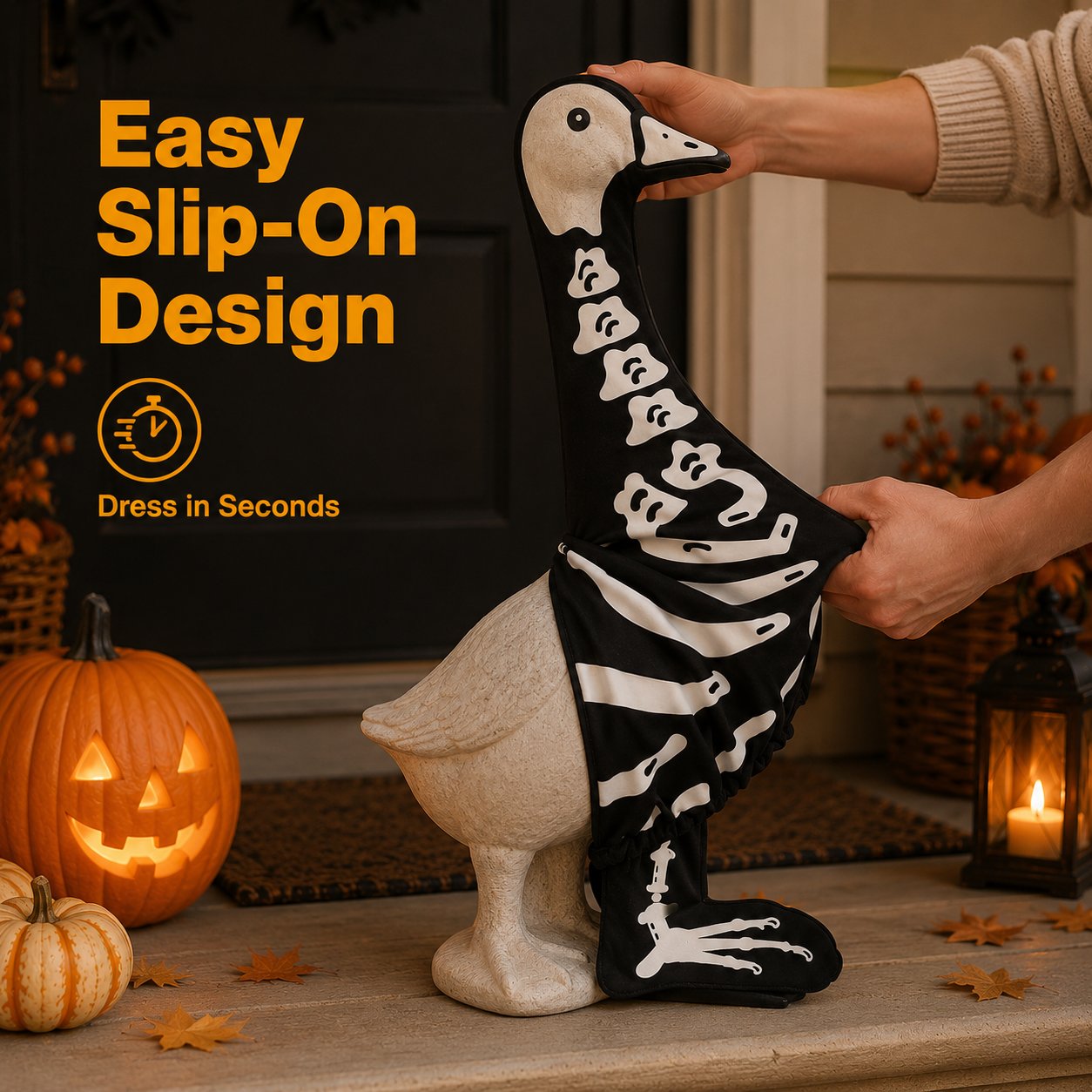 Halloween Goose Skeleton Costume for Porch