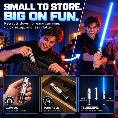⚡🔵🔴 Retractable LED Light Sword