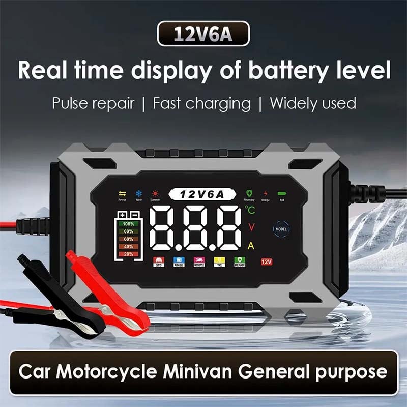🚗12V/24V Smart Battery Charger, Maintainer & Trickle Charger🔋
