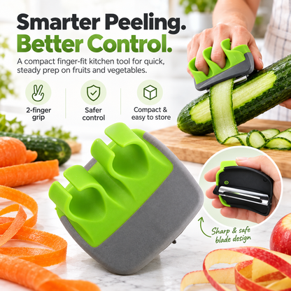 🥒✨ 2-Finger Vegetable Peeler & Slicer 🥕🔪 | Easy-Grip Design 🙌 Quick & Effortless Peeling 🍎🥒 | Compact Kitchen Gadget 👩‍🍳💚