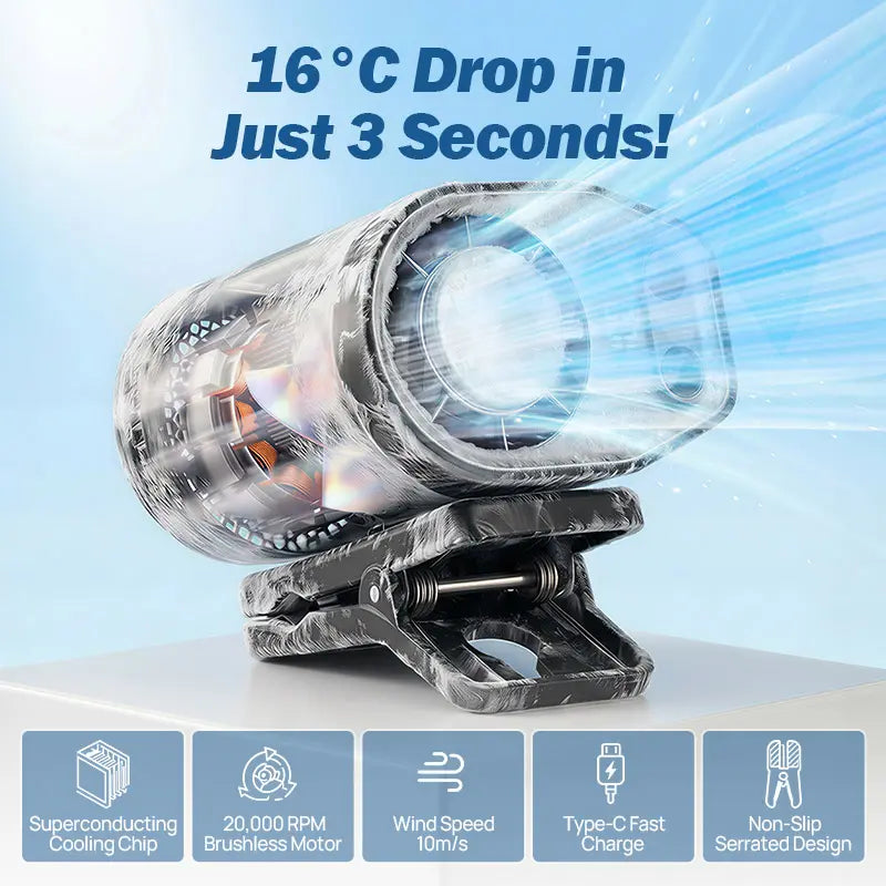 🔥2026 Car Clip On Fan with LED Display