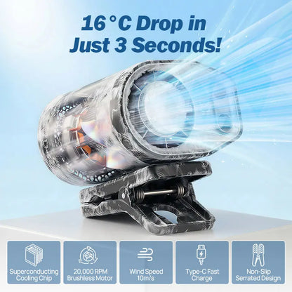 🔥2026 Car Clip On Fan with LED Display