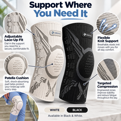 🦵Adjustable Lace-Up Knee Support Sleeve – Breathable Everyday Support