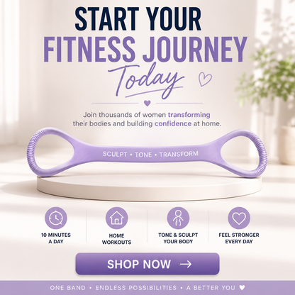 Tone Your Arms & Back in Just 10 Minutes a Day-A Lightweight Figure 8 Resistance Band Designed to Improve Posture, Build Strength, and Sculpt a Leaner Body Anywhere.