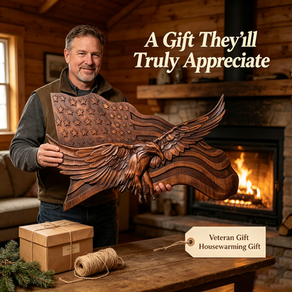 "Wings of Freedom" - Handcrafted Wooden Art