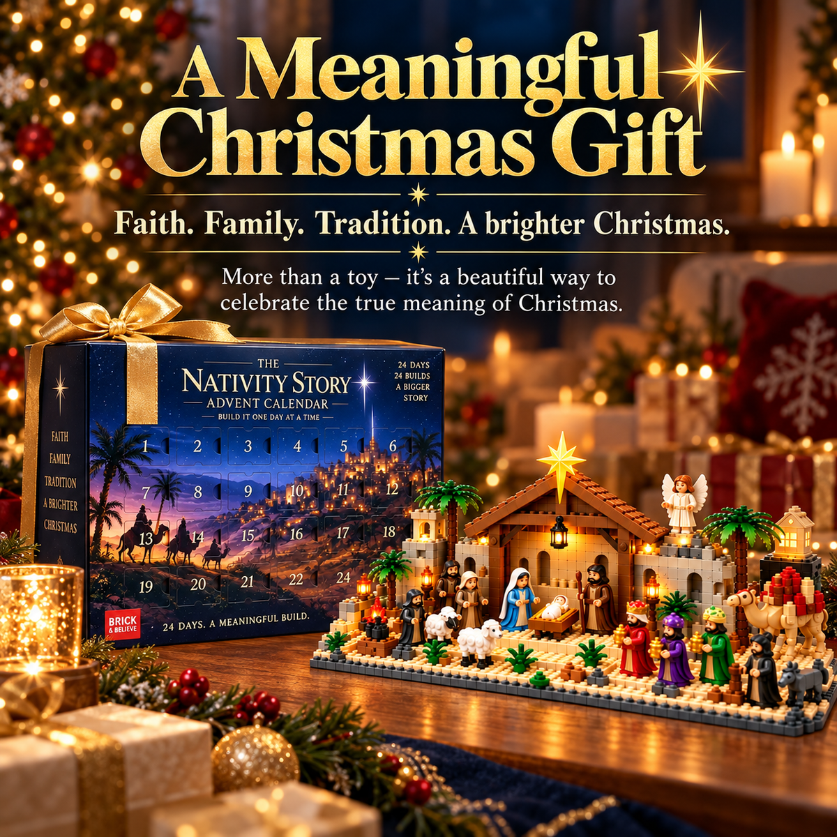 ✝️ 24-Day Nativity Building Advent Calendar
