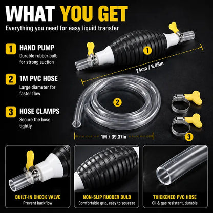 Manual Siphon Pump Kit with 1M Hose