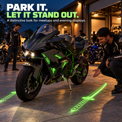 🏍️ Angel Wing Motorcycle LED Projector Lights (1 Pair)