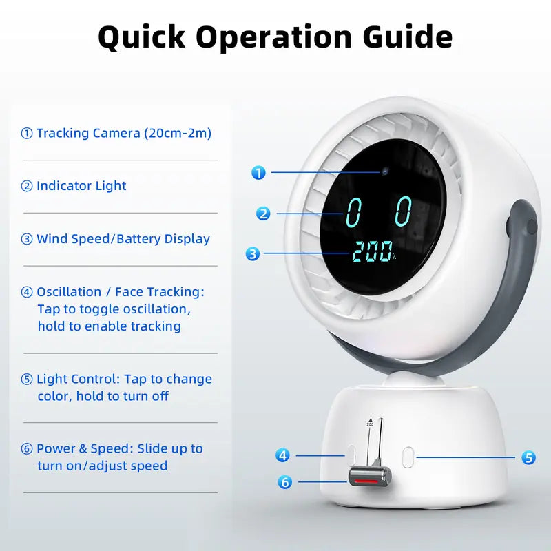 🔥 50% OFF Today | AI Auto-Tracking Desk Fan – Follows You, Not Just the Air