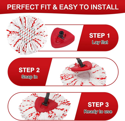 🔥 Last Day 49% OFF✨3 Pack Spin Mop Heads Replacements with Scrubbing Pad