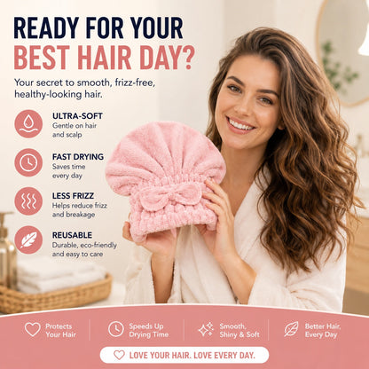 💃Microfiber Hair Drying Cap🤜Say Goodbye to Hair Damage & Frizz!