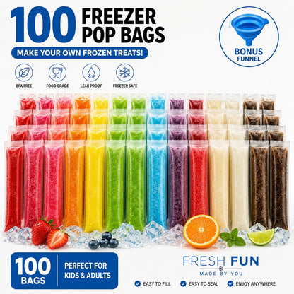 🍧 DIY Ice Pop Bags | Leak-Proof Frozen Treat Maker