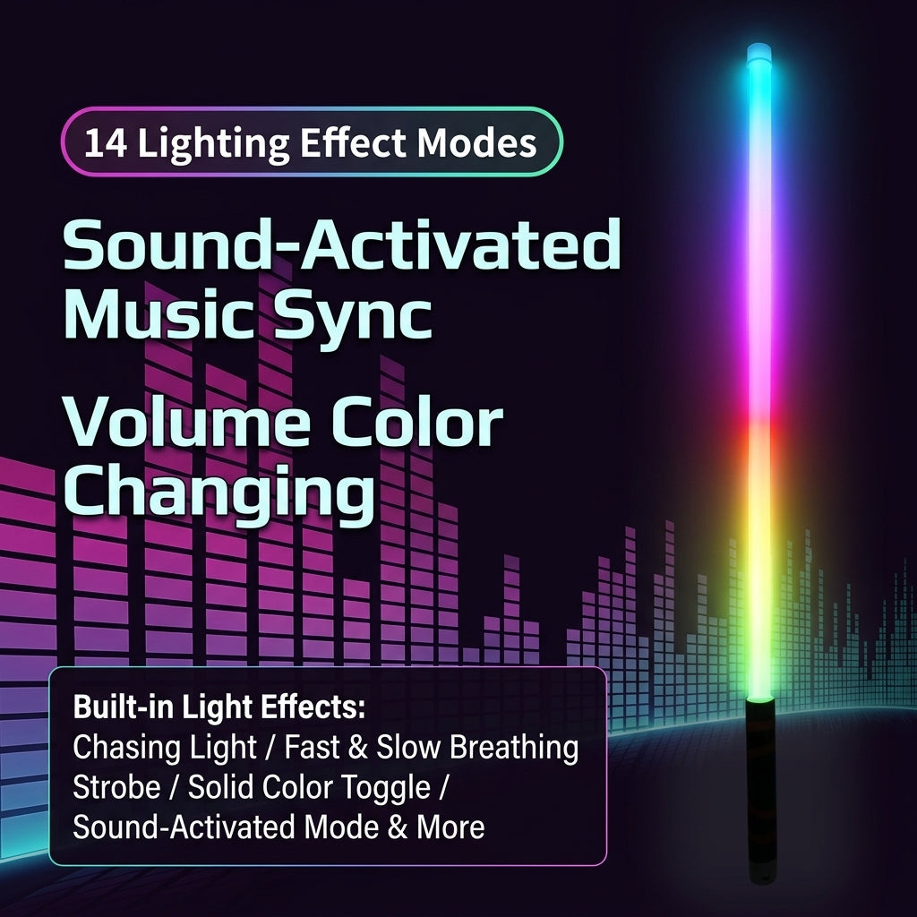 Rainbow flexible LED light with sound activated music sync