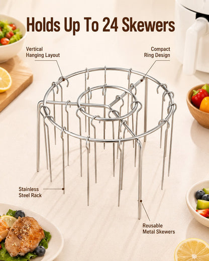 🔥50% OFF Today🔥Make Juicy BBQ-Style Skewers Right in Your Air Fryer